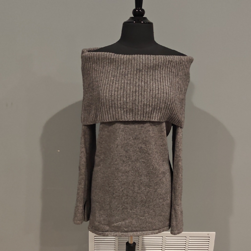 UGG Charcoal Off-Shoulder Sweater